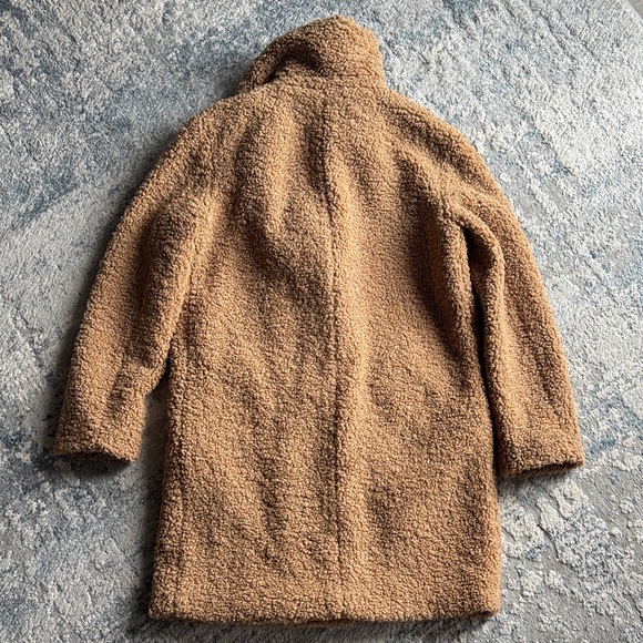 Zara Camel Textured Peacoat - Picture 4 of 5
